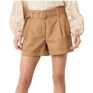 Ryegrass Women's Belted Shorts Tannin color Size 8 NWT